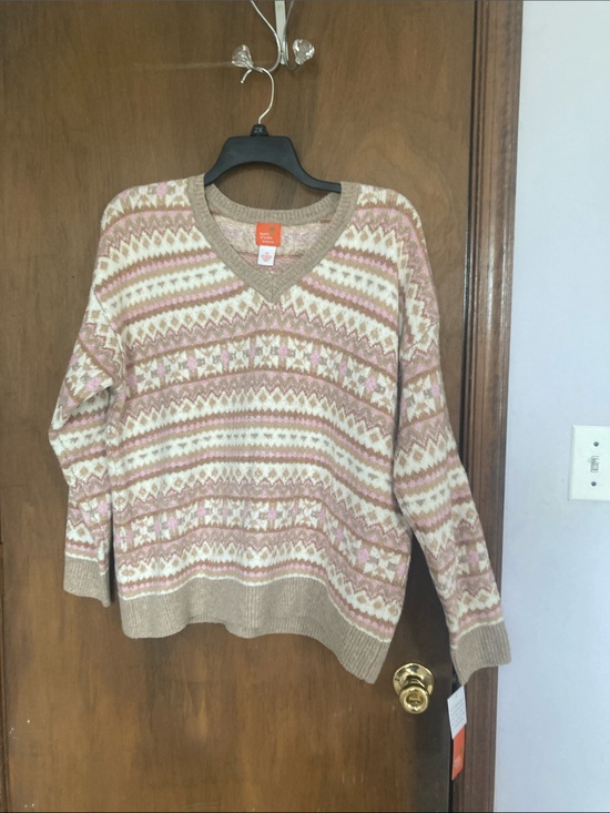 hearts of palm Sweaters - Hearts of Palm sweater long sleeve abstract print pattern with stretch size 2X